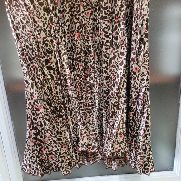 Leopard Print Lace Trim Women's Lingerie Babydoll Satin Top Romantic Y2K - Picture 7 of 9